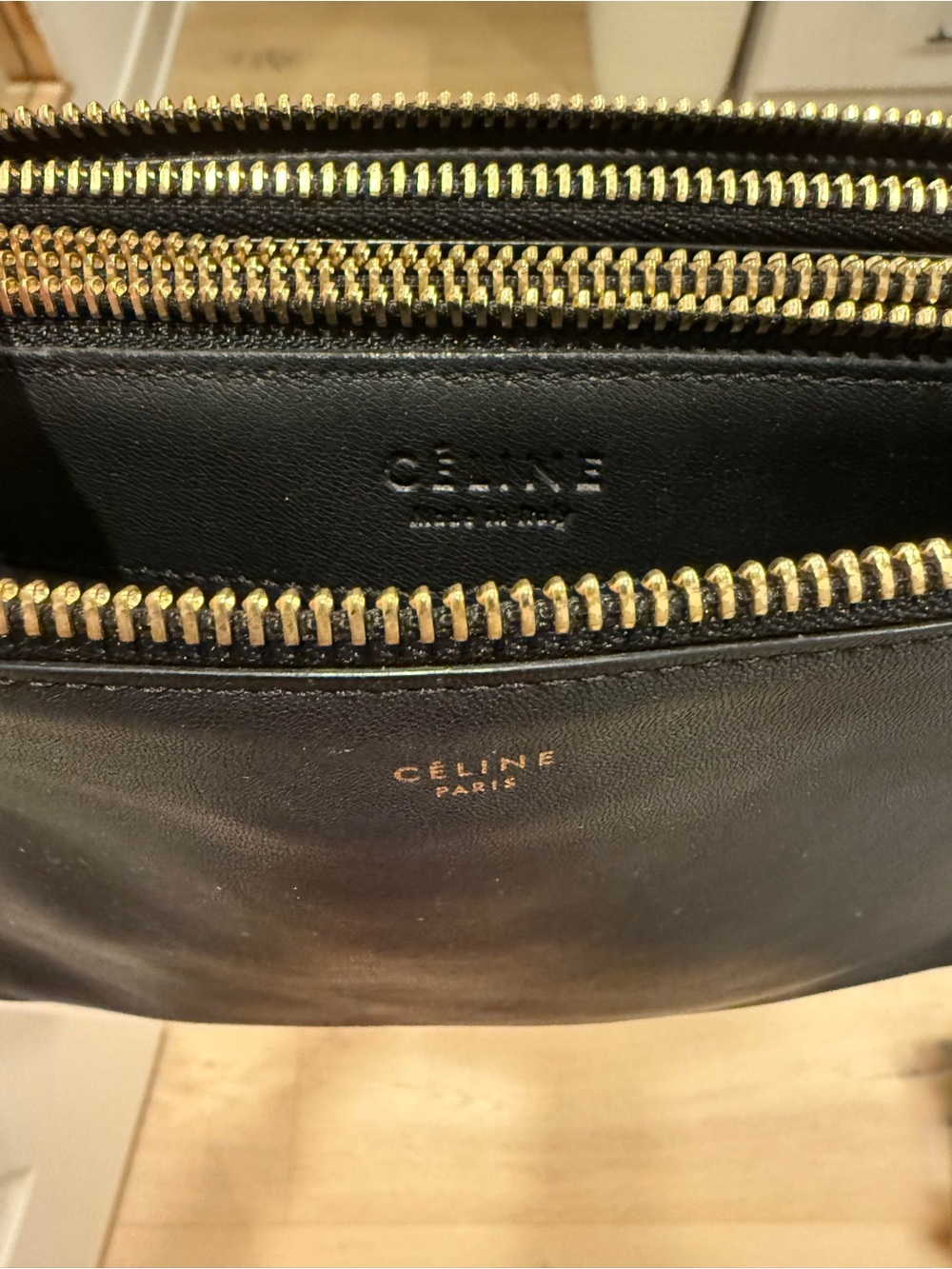 Celine Black Leather Small Trio Crossbody Bag - Picture 10 of 13